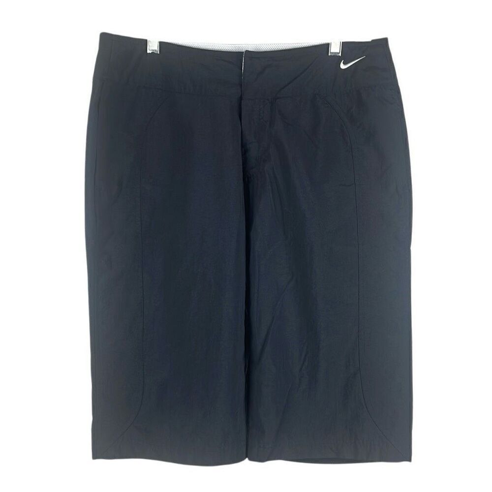 Nike Black Bermuda Wide Leg Athletic Shorts M 8-10